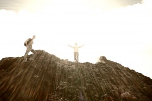 At the top of Volcan de Pacaya