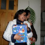 Veronica with present